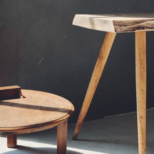 Wooden bar stool
